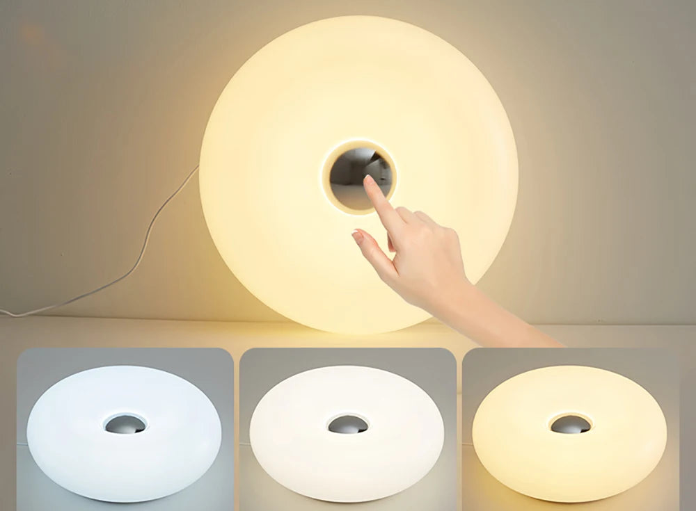 Bauhaus Ring Light: Minimalist Adjustable LED Table Lamp for Content Tidesmit
