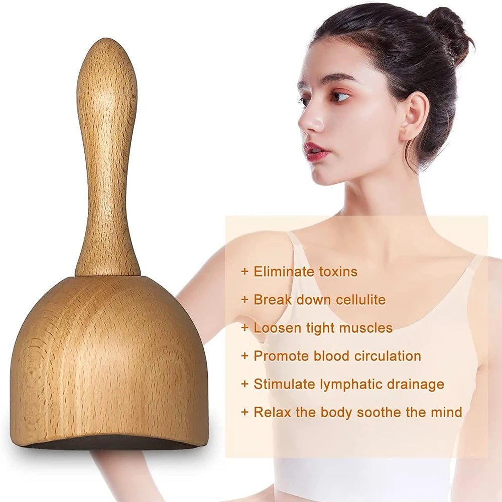 Wood Therapy Massage Tool - 6-Piece Lymphatic Drainage Recovery Set Fascia Gun Tidesmit