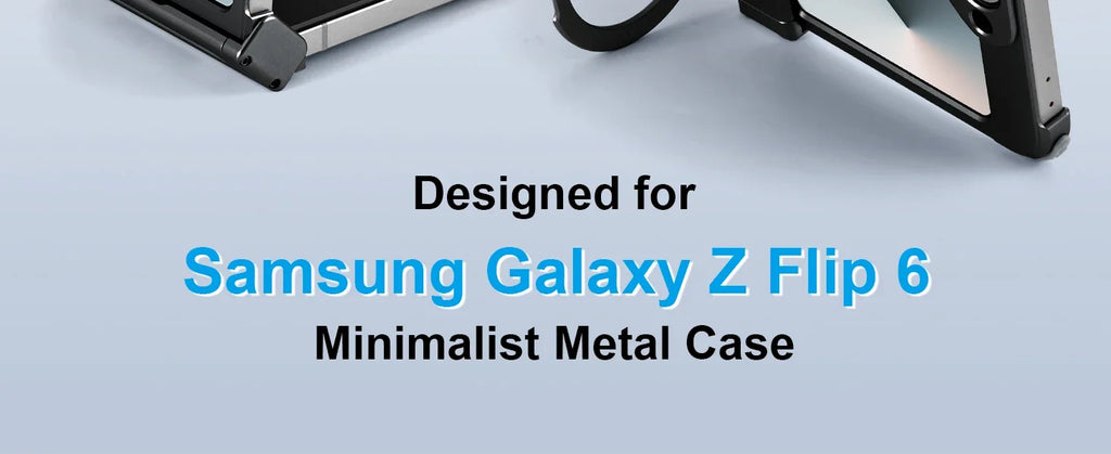 Samsung Galaxy Z Flip 7 Metal Frame Case with 360 Ring - Titanium Tidesmit
