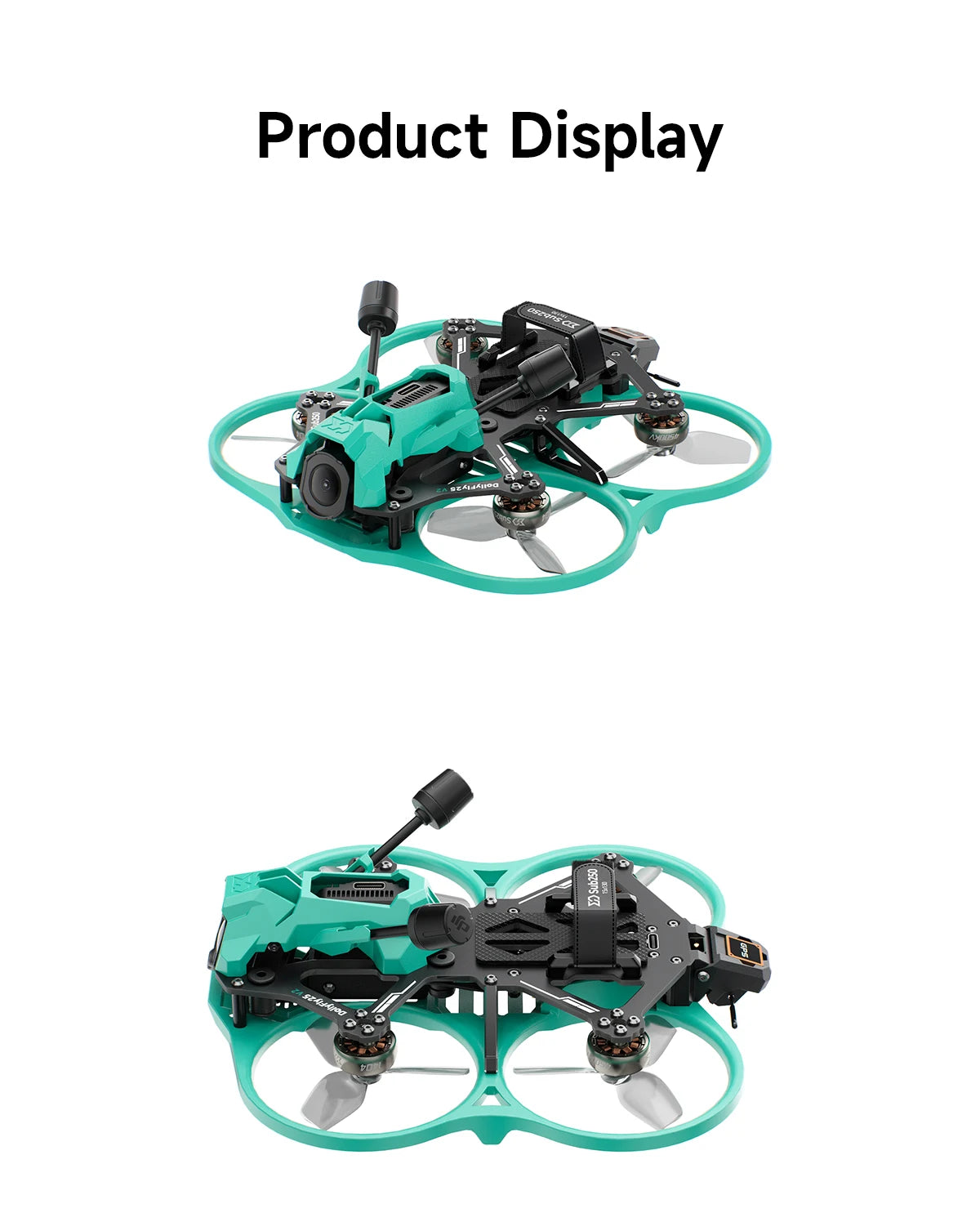 2.5 Inch CineWhoop FPV Drone with 4K 120fps Camera and GPS Tidesmit