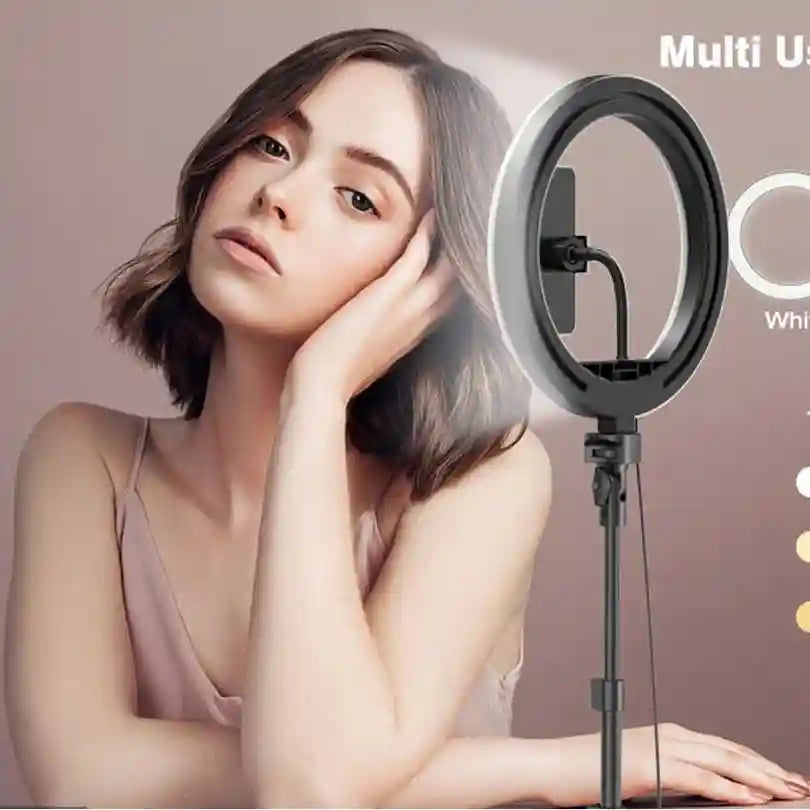 12 Inch LED Ring Light with Adjustable Tripod for Content Creation Tidesmit