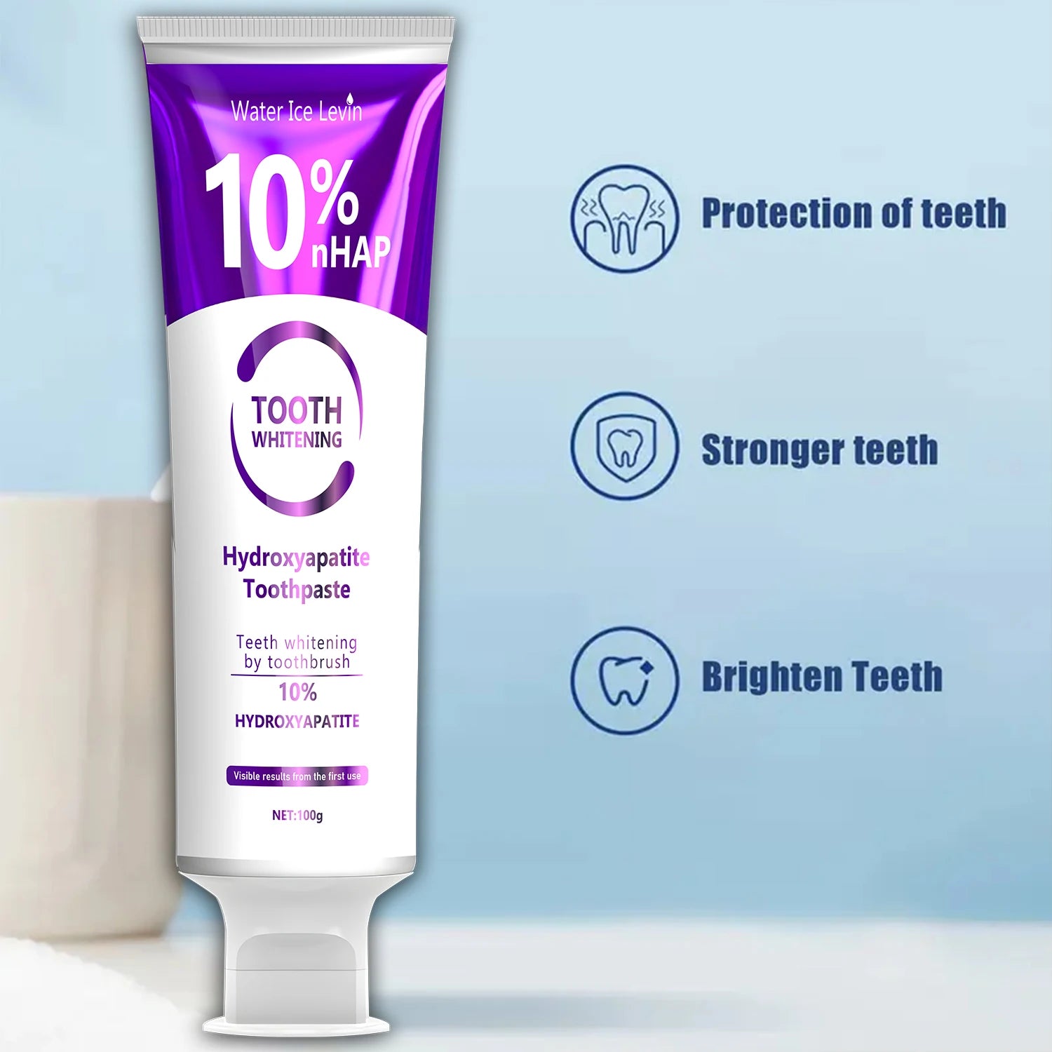 Tidesmit 10% Nanoh Hydrogen Oxide teeth whitening toothpaste for deep cleansing and confident daily use.