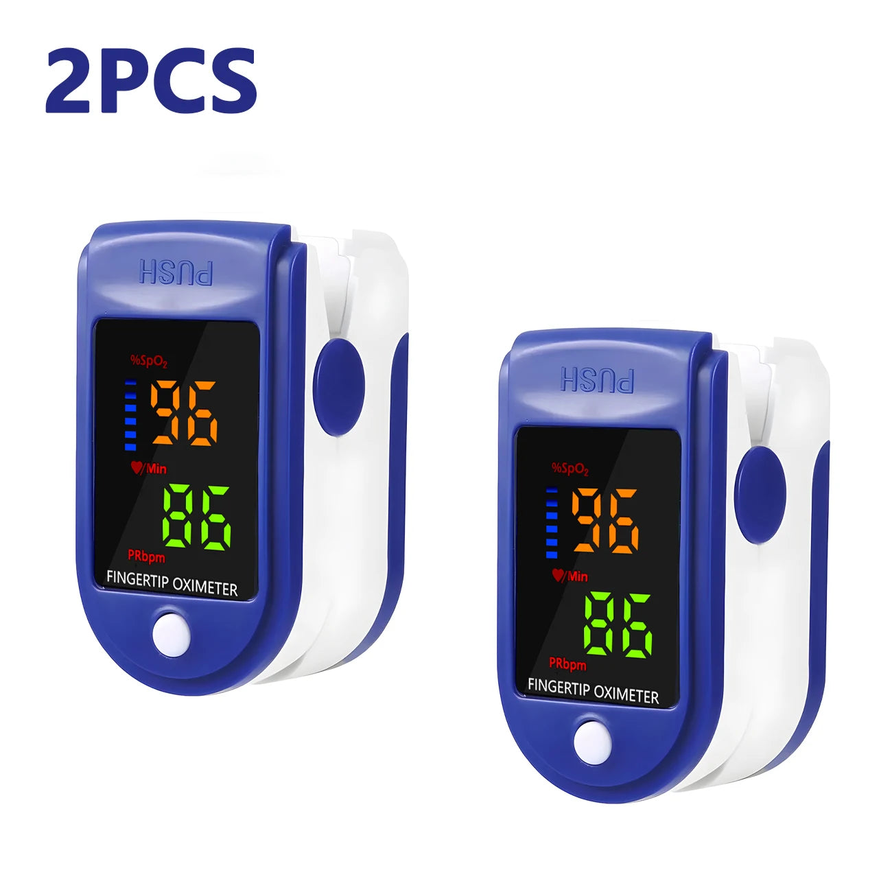 1PC 2PCS Finger Clip Oximeter Home LED Oximeter Blood Oxygen Meter Portable Fingertip Pulse Oximeter Saturation SpO2 Monitor