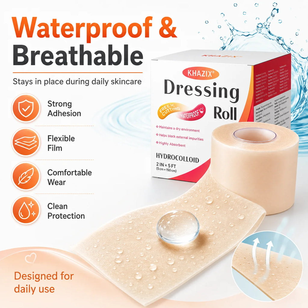 1 volume Hydrocolloid Pimple Patch Roll Cut-to-Size Acne Spot Cover, Invisible Blemish Tape Waterproof Face Care Sticker