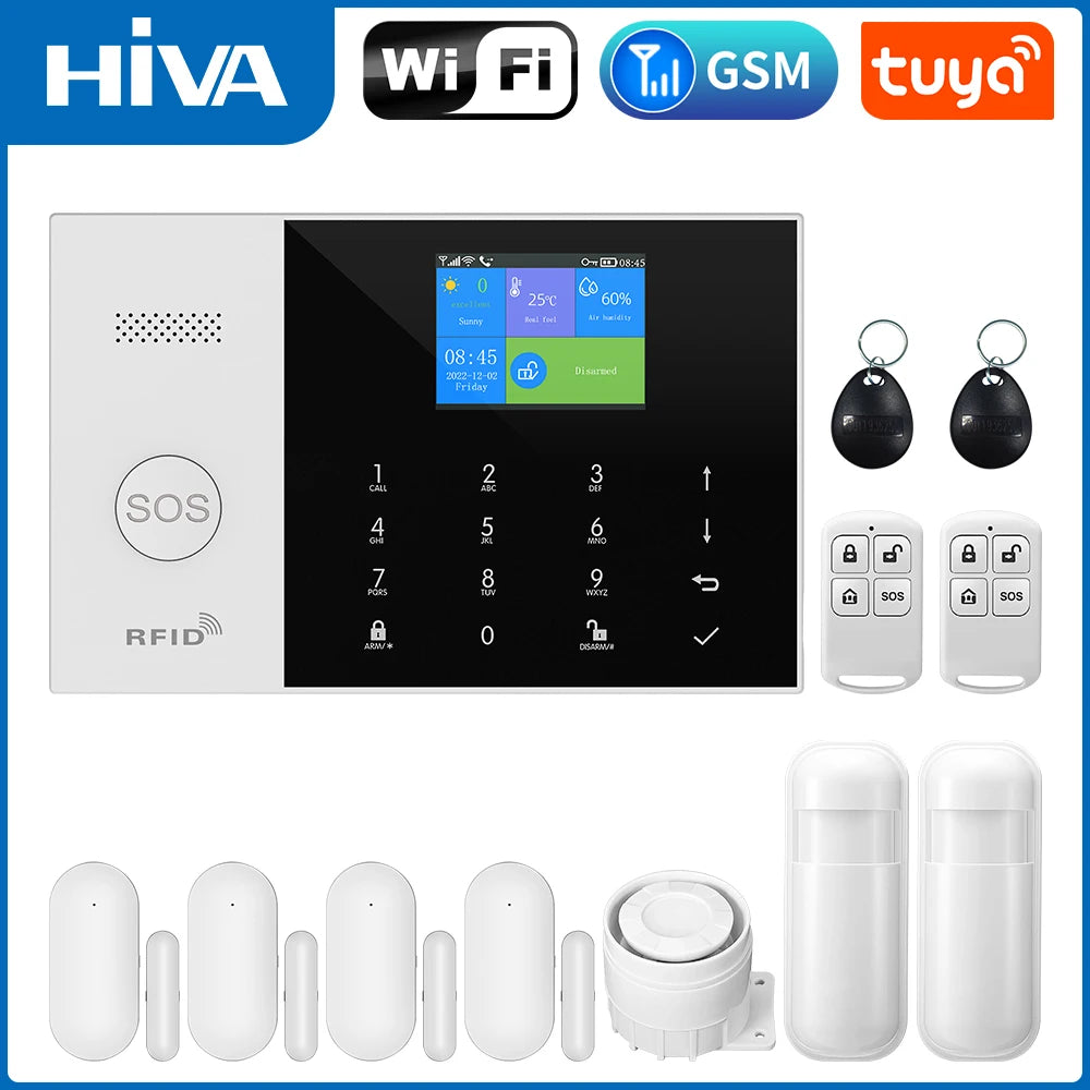 Wireless Home Alarm System with WiFi App Control & Smart Integration C EU Plug Tidesmit