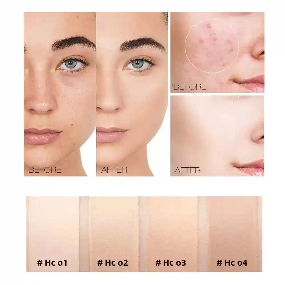 Tidesmit O.TWO.O liquid concealer texture close-up showing full coverage waterproof formula for face makeup