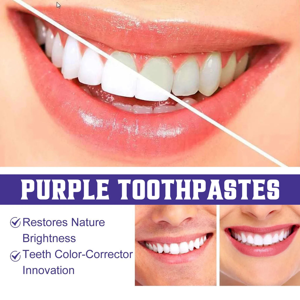 Tidesmit purple teeth whitening toothpaste for deep smoke stain removal and gingiva protection
