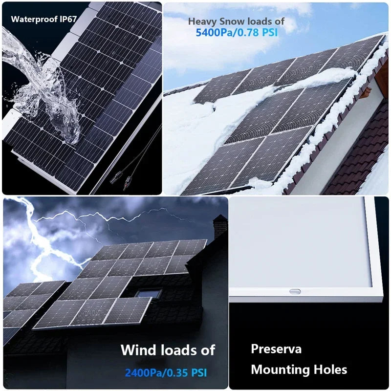 6000W/3000W High-Power Solar Panel Kit, Suitable for Outdoor Activities and Homes Camping and RV Off Grid Living