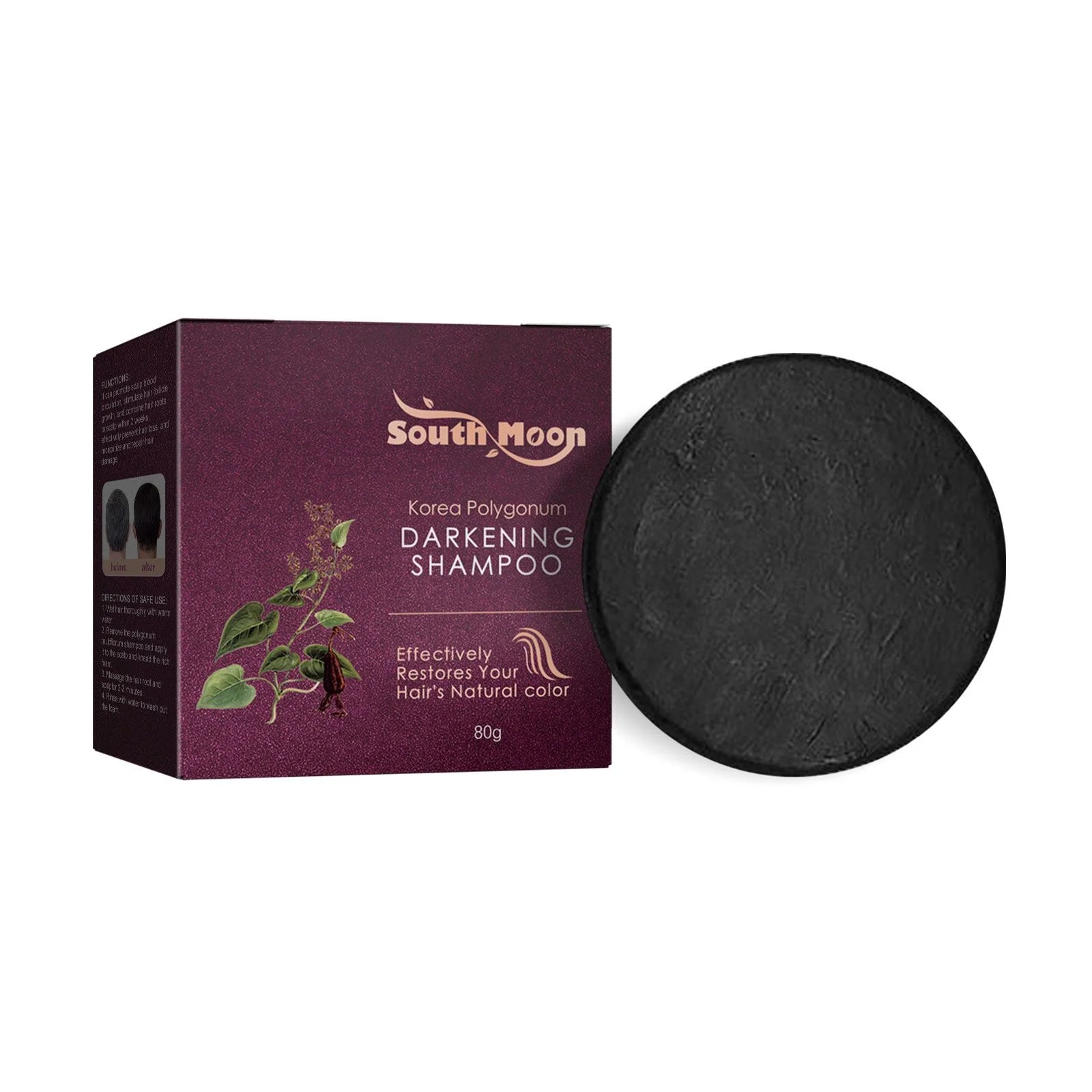 Polygonum Multiflorum Shampoo Soap Deep Clean Oil Control Nourish Scalp Soothe Hair Root Natural Care Refreshing Scent Hair Soap
