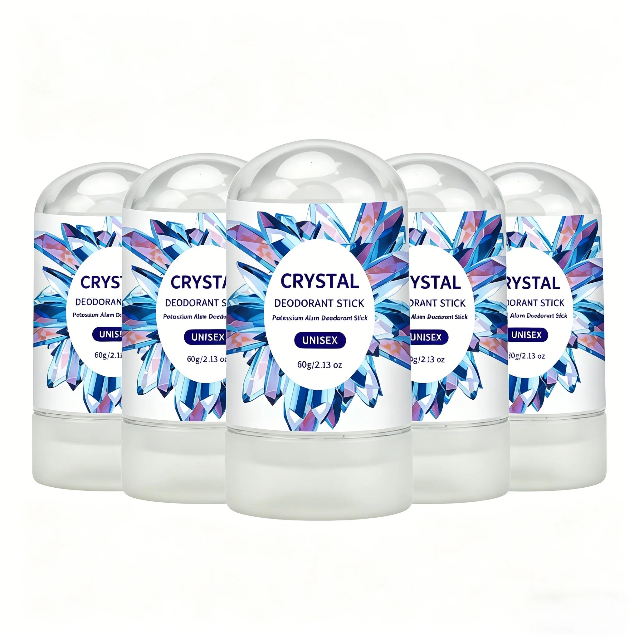 Tidesmit Crystal Alum Deodorant Stick 60g, unscented mineral salt antiperspirant for men and women.