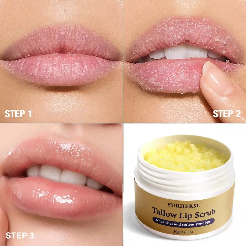 Grass Fed Beef Tallow Lip Scrub with Manuka Honey - 30g Tidesmit Lip Care Tidesmit