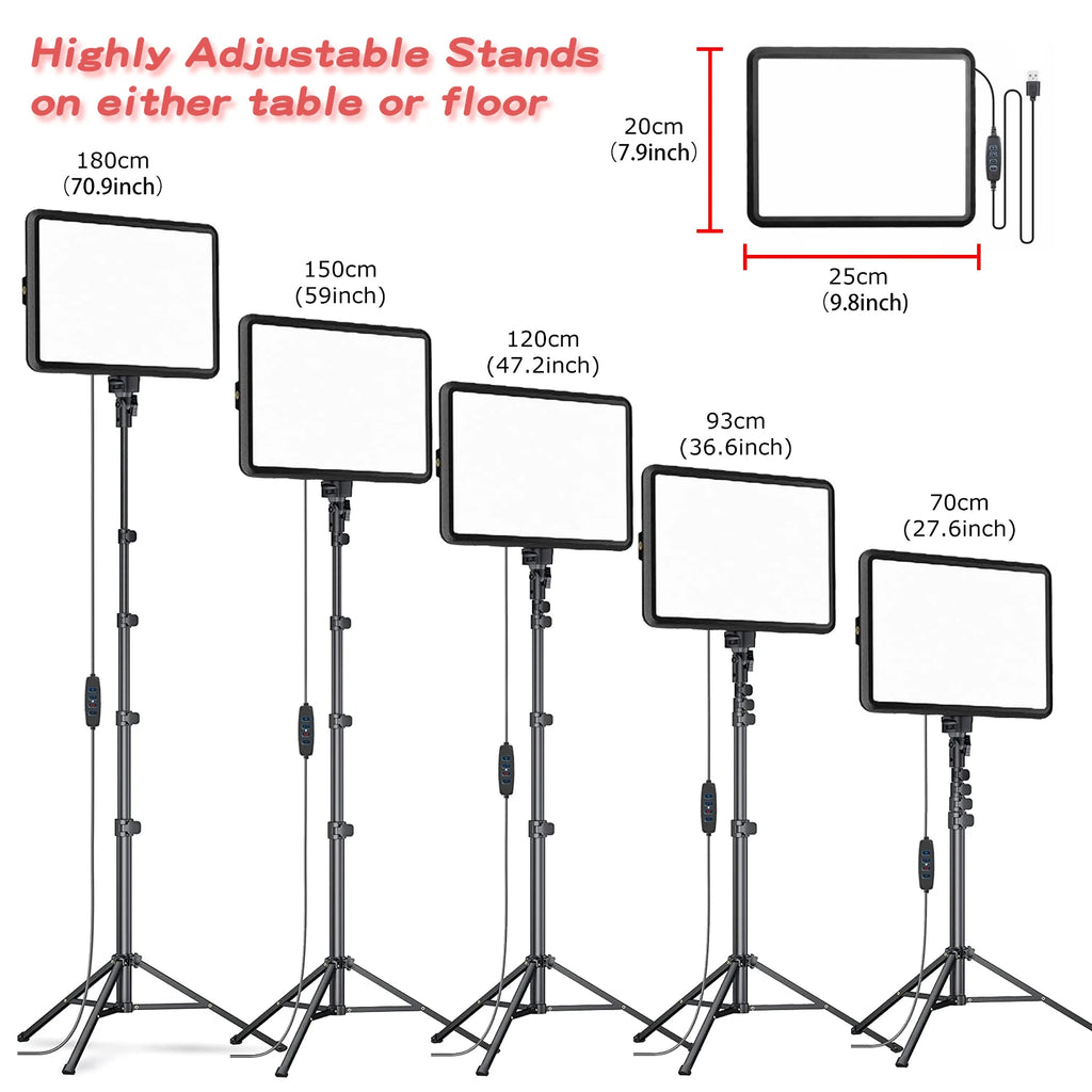 LED Video Light Kit | Adjustable Studio Lighting for Content Creation Tidesmit