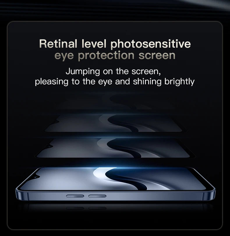 SOYES F9 Max mini smartphone with retinal eye protection screen, 4.3-inch display, and sleek blue metallic frame.