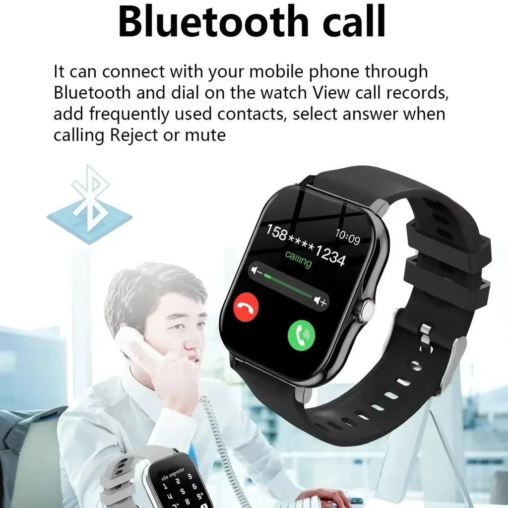 2026 New Smart Watch 1.83'' Inch HD Screen Bluetooth Call Sleep Blood Oxygen Pressure Health Monitoring Watches For Women Men