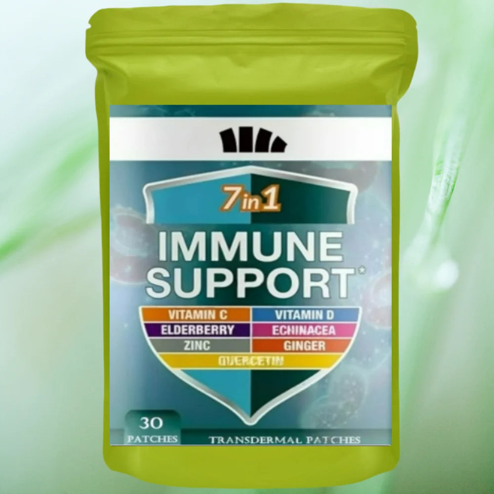 30 Patches 7 In 1 Immune Support Transdermal Patches Powerful Blend Of Elderberry, Vitamin C, Zinc, Immune Booste
