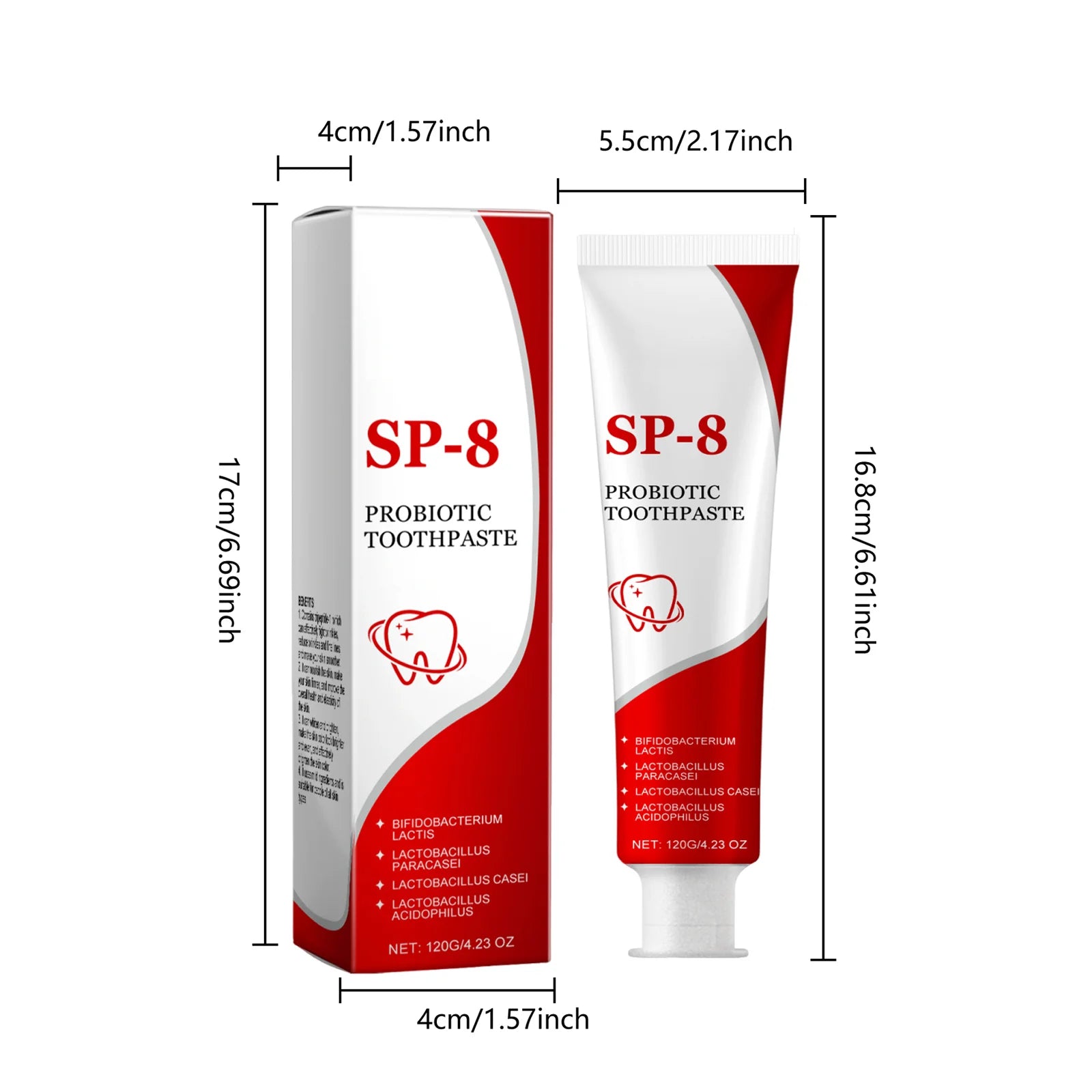 Tidesmit Sp-8 Probiotic Deep Cleaning Toothpaste for teeth whitening and long-lasting fresh mint breath