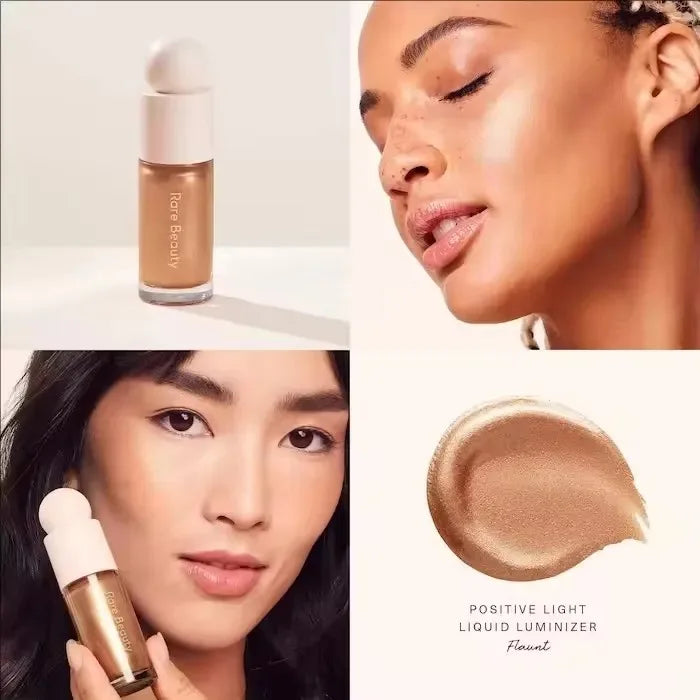 Tidesmit Rare Beauty Soft Pinch liquid blush and highlighter set for long lasting face makeup glowing finish