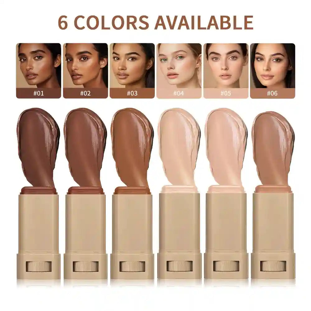Tidesmit Serum Boosted Foundation Stick with moisturizing silky texture for natural even skin tone face makeup