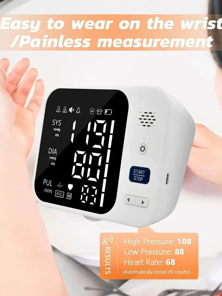 Pressure Tonometer Automatic Digital Arm Blood Pressure Meter Portable Upper Cuff Tensiometer Heart Rate Pulse Bp Monitor