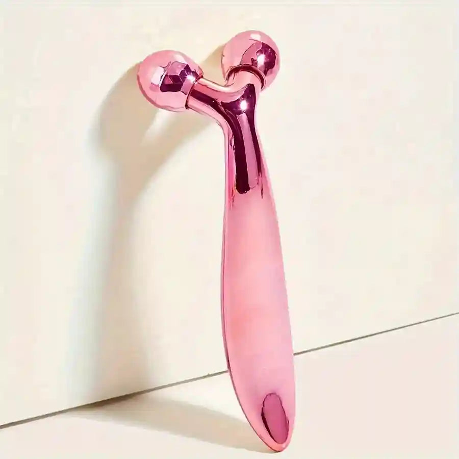 3D Face Massager Roller - 360 Rotating Y-Shaped Sculpting Tool Eye Massage Instrument pink Tidesmit