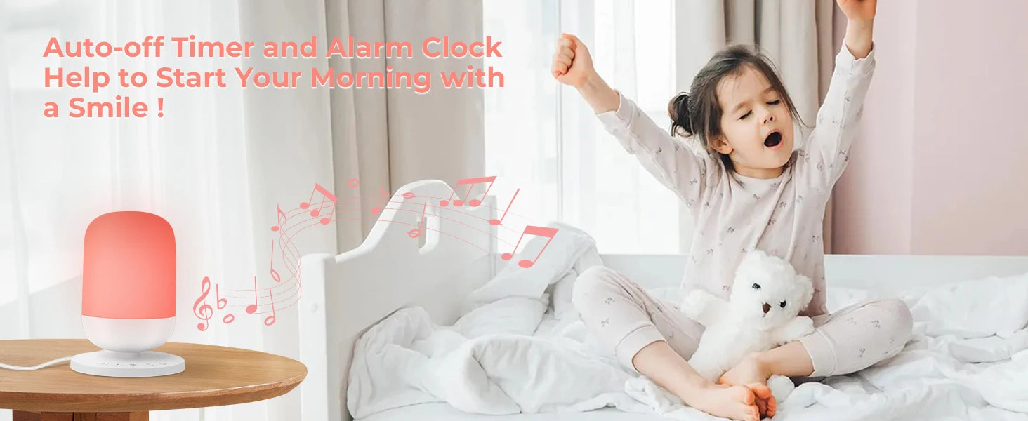 Tuya App Smart White Noise Machine Baby Sleep Sound Machine Colorful Night Lights 34 Soothing Sounds Supports APP Remote Control