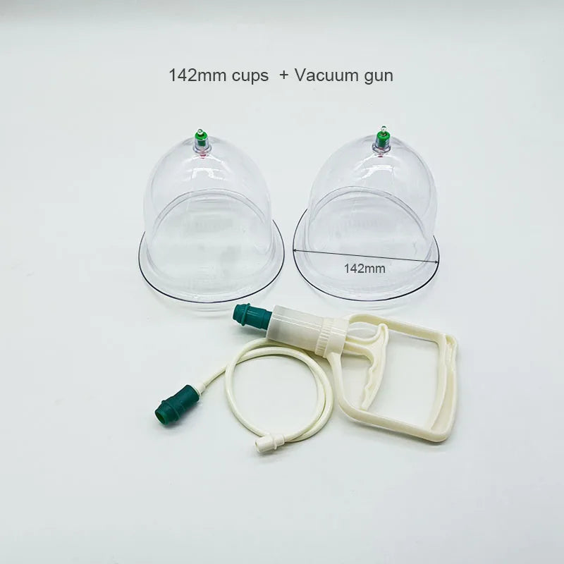 Vacuum Cupping Therapy Set for Breast and Buttock Lifting - 137mm Fascia Gun 1 set 142mm Tidesmit