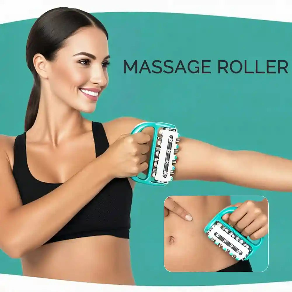 Handheld Cellulite Massager with 360° Rotating Roller - Green Back Massage Instrument Tidesmit