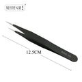 MEISHENJIE 1PC Stainless Steel Curved Straight Eyebrow False Eyelash Tweezers Nail Art Extension Makeup Tool Eeyelashes