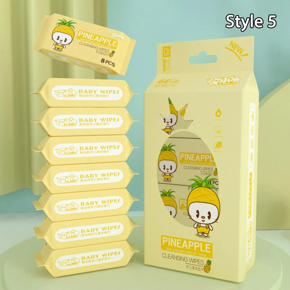 Soft Baby Wet Wipes Large Pack Disposable Freshing Cleaning Wipes Hand Mouth Cleaning High Quality Mini Portable Wipes Babies