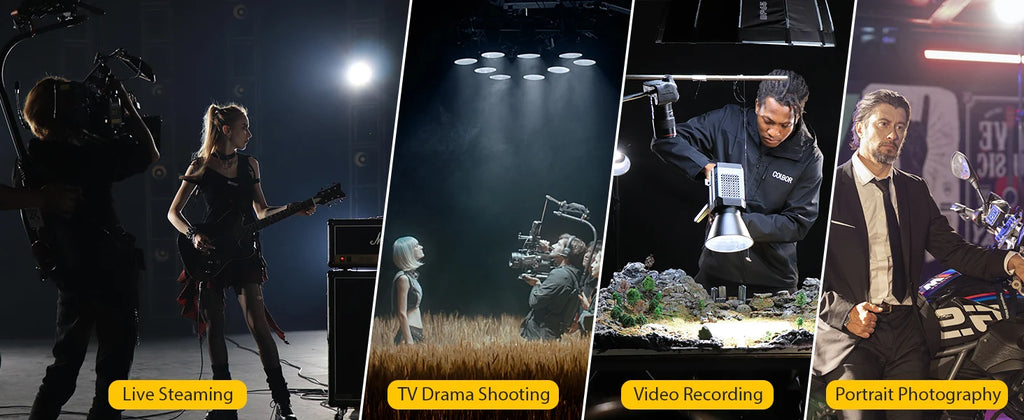 LED Video Light 220W Bicolor COB Studio Lamp with Bowens Mount Tidesmit