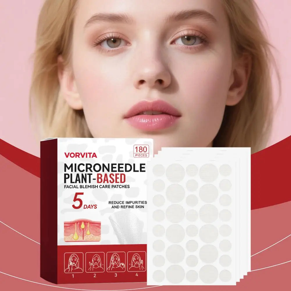 180pcs 0.2mm Facial Soothing Microneedle Patches Acne Care Patch Facial Skin Care Imperfection Patch