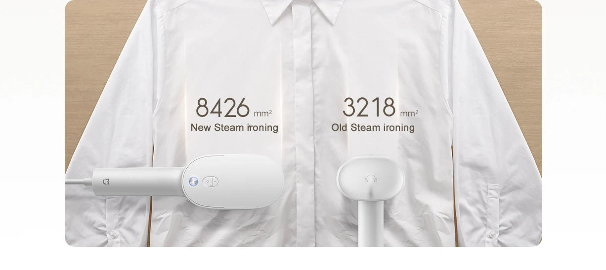 Tidesmit portable handheld garment steamer for clothes showing ergonomic handle and vertical steaming nozzle