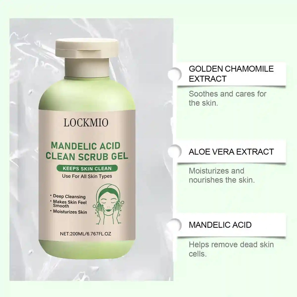 Mandelic Acid Exfoliating Scrub Gel | Professional Skin Smoothing 200ml Scrubs Treatments Tidesmit