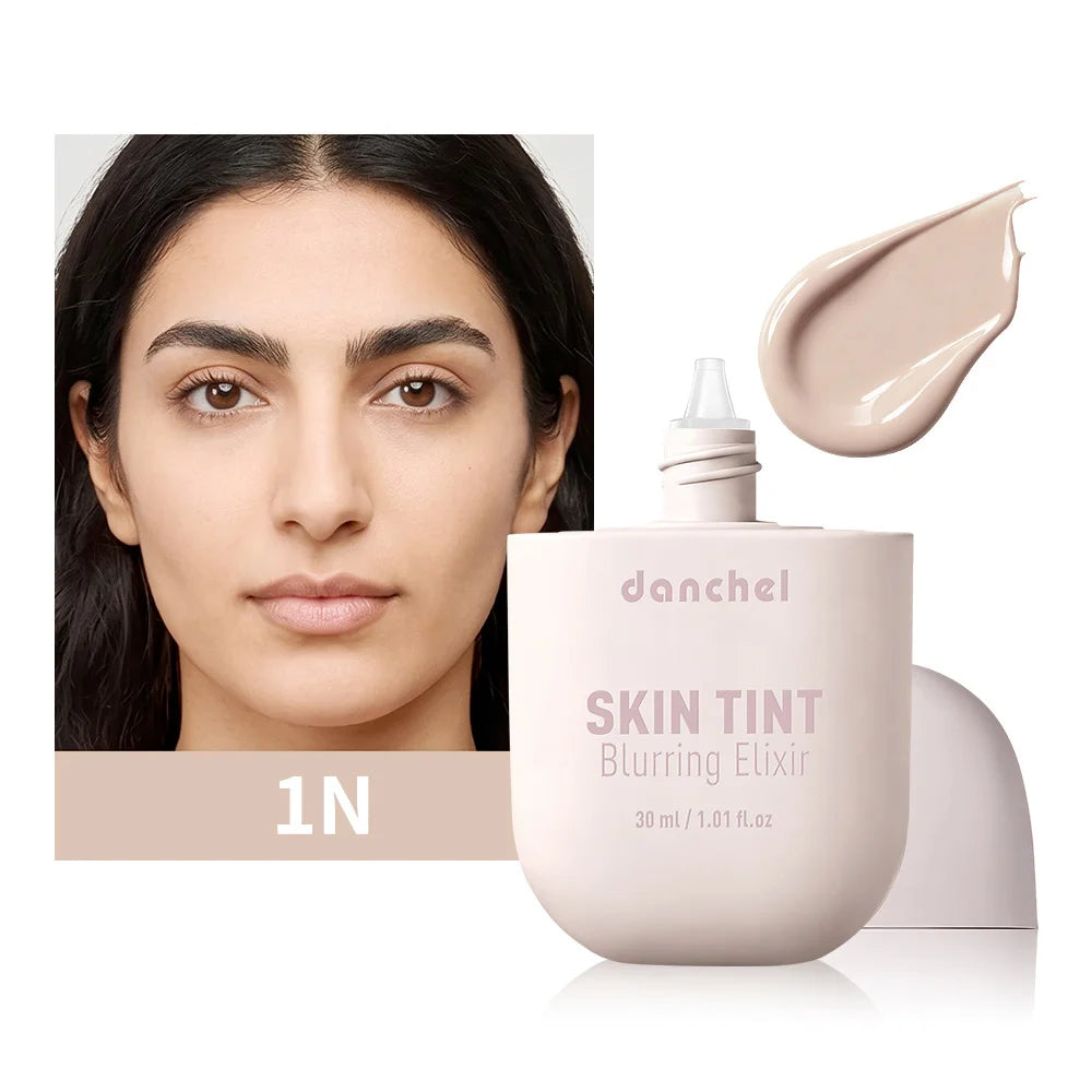 Tidesmit Skin Tint Blurring Elixir Foundation shade swatch for hydrating pore-blurring makeup finish