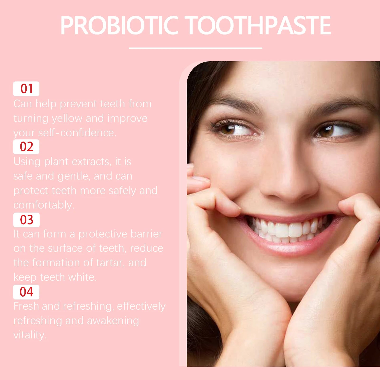 Tidesmit SP-10 probiotic toothpaste for effective plaque removal, whitening, and long-lasting fresh breath.