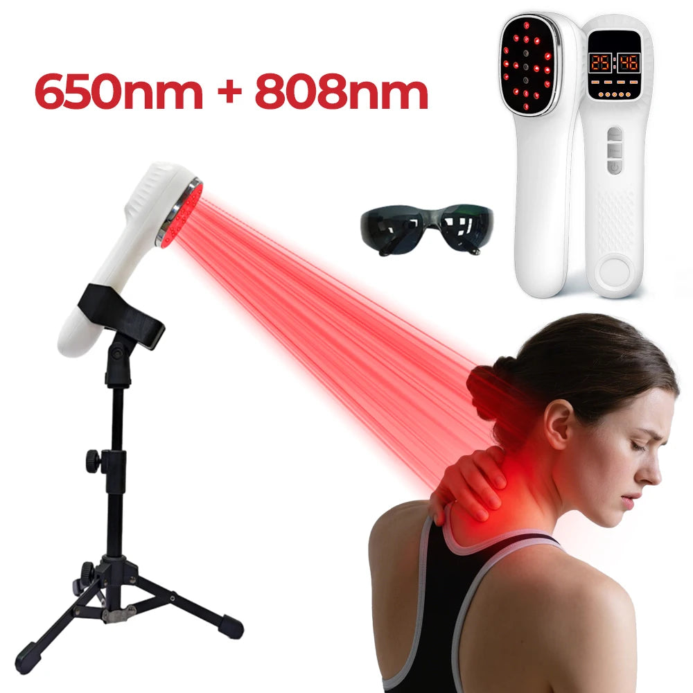 650nm+808nm Portable Face Body Red Light Infrared Beauty Device Skin Rejuvenation Muscle Joint Body Fatigue Relief Health Care