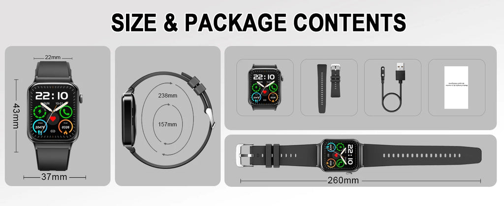 T50 1.85" Ultra Thin Smartwatch (Answer/Make Call), IP68 Waterproof Fitness Tracker, 100+Sport Modes, Heart Rate/Sleep Monito.