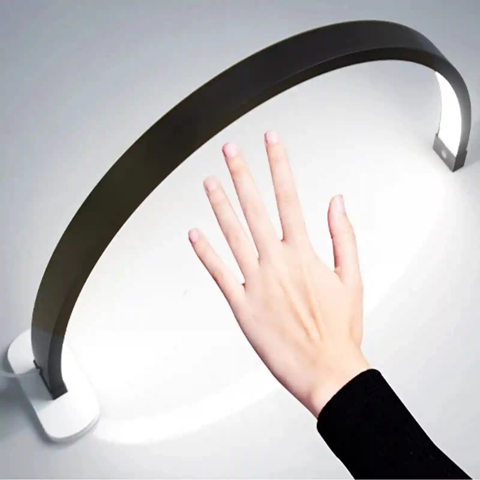 Half Moon LED Beauty Light for Lash and Nail | Adjustable 28 Inch Tidesmit Y10 black pln 30in Tidesmit