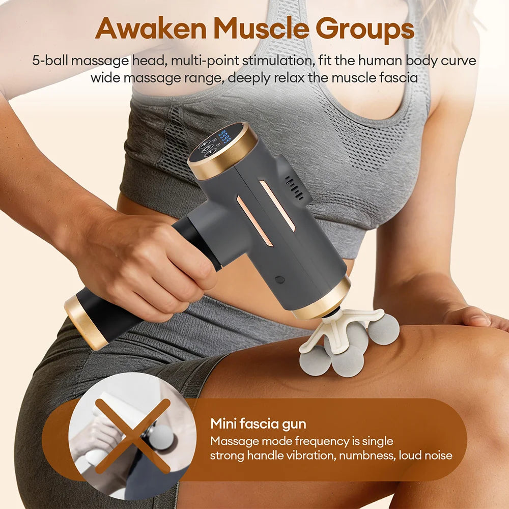 Fascia Massage Gun 99 Speed Deep Tissue Muscle Relief Device Relaxation Treatment Tidesmit