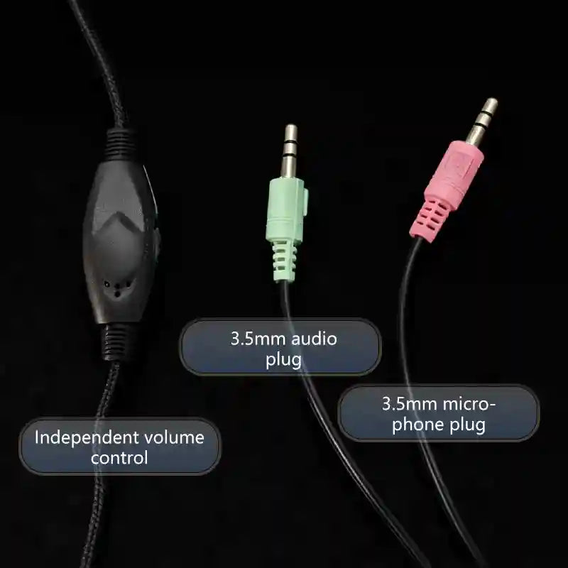 Wired Gaming Headphones with Microphone - Over-Ear PC Headset Tidesmit