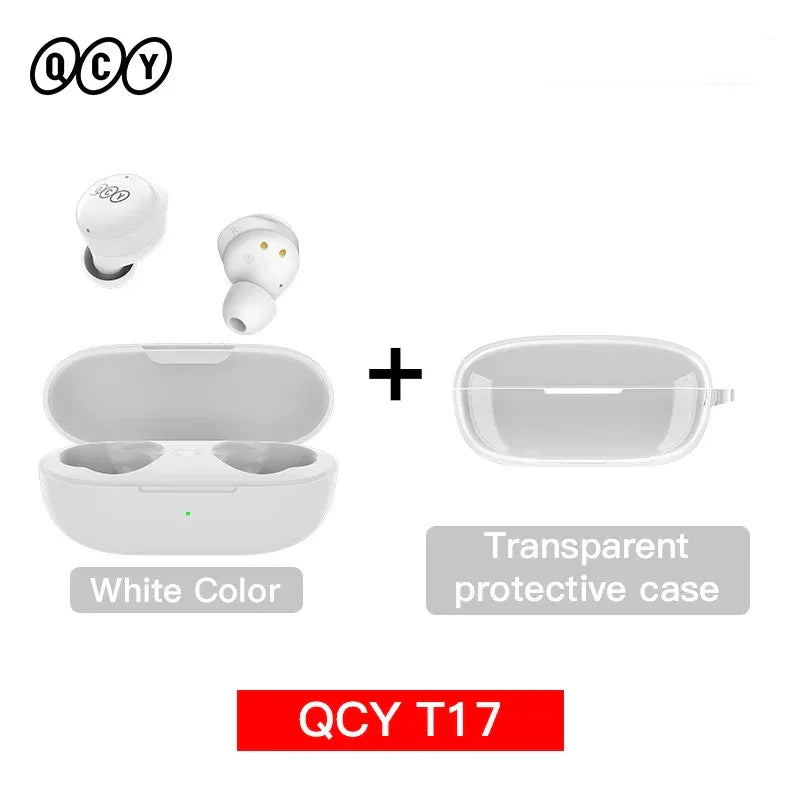 Tidesmit Wireless Earbuds Bluetooth 5.3 TWS Headphones 26H Playtime T17 White with Case Tidesmit