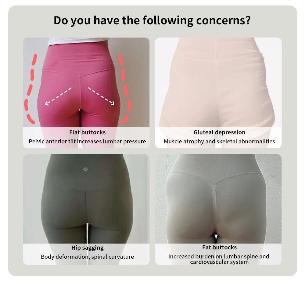 EMS Microcurrent Buttock Lifting Shorts | Yoga Fitness Trainer Body Shaping Massage Equipment Tidesmit