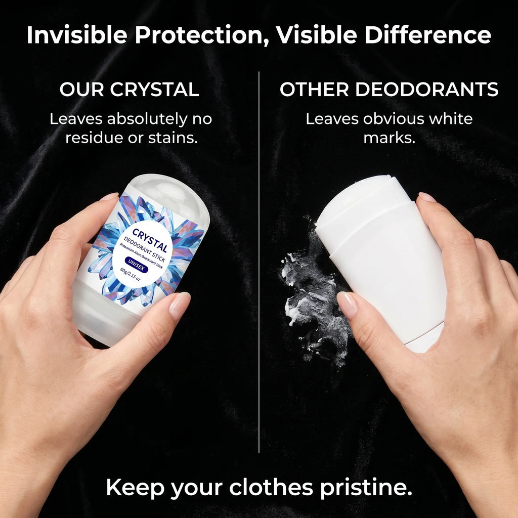 Tidesmit Crystal Alum Deodorant Stick 60g, unscented mineral salt antiperspirant for men and women daily use.