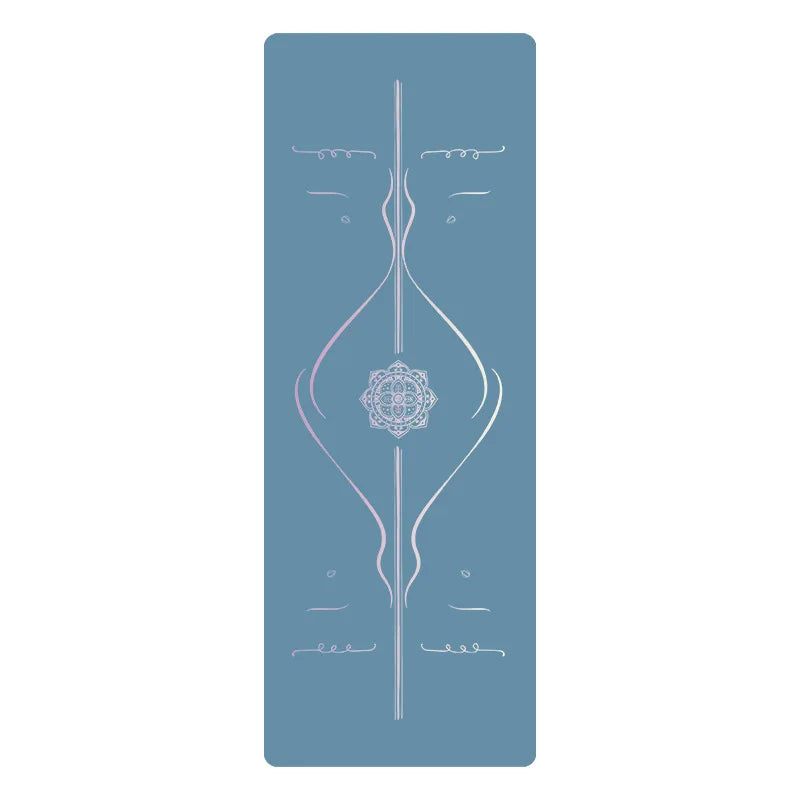 Professional PU Natural Rubber Yoga Mat, Non-Slip Grip Thickened Shock-Absorbing Exercise Dance Fitness Mat