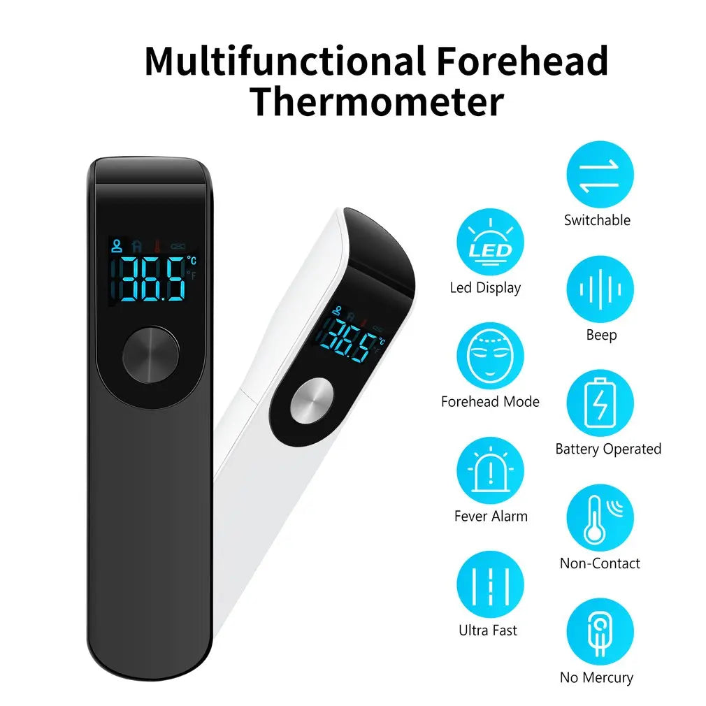 Digital Infrared Thermometer Forehead Body Non-Contact Fever Thermometers Or Medical Portable Finger Pulse Oximeter Blood Oxygen