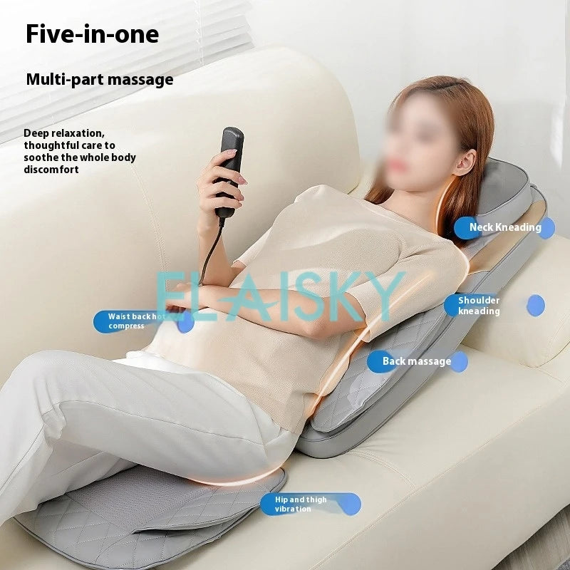 Heated Lumbar Electric Massager - Deep Tissue Relief - Gray & Blue Back Massage Instrument Tidesmit