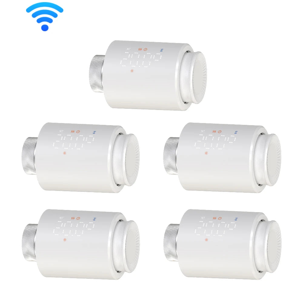 Smart WiFi/ZigBee TRV Thermostat Tuya Radiator Thermostatic Valve Programmable Controller Actuator Alexa Google Voice Control
