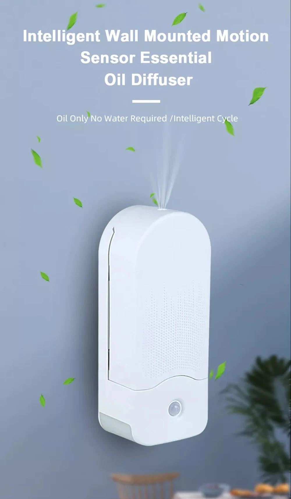 Waterless Aroma Diffuser  Wall Mounted Room Fragrance Essential Oil Aromatherapy Machine Night Light Home Toilet Aroma Machine