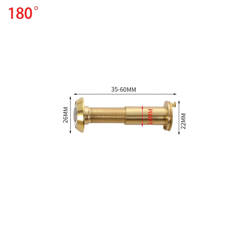 Brass Door Peephole Viewers for Home Security 14-26mm Diameter 35-80mm Thickness Gate Hardware