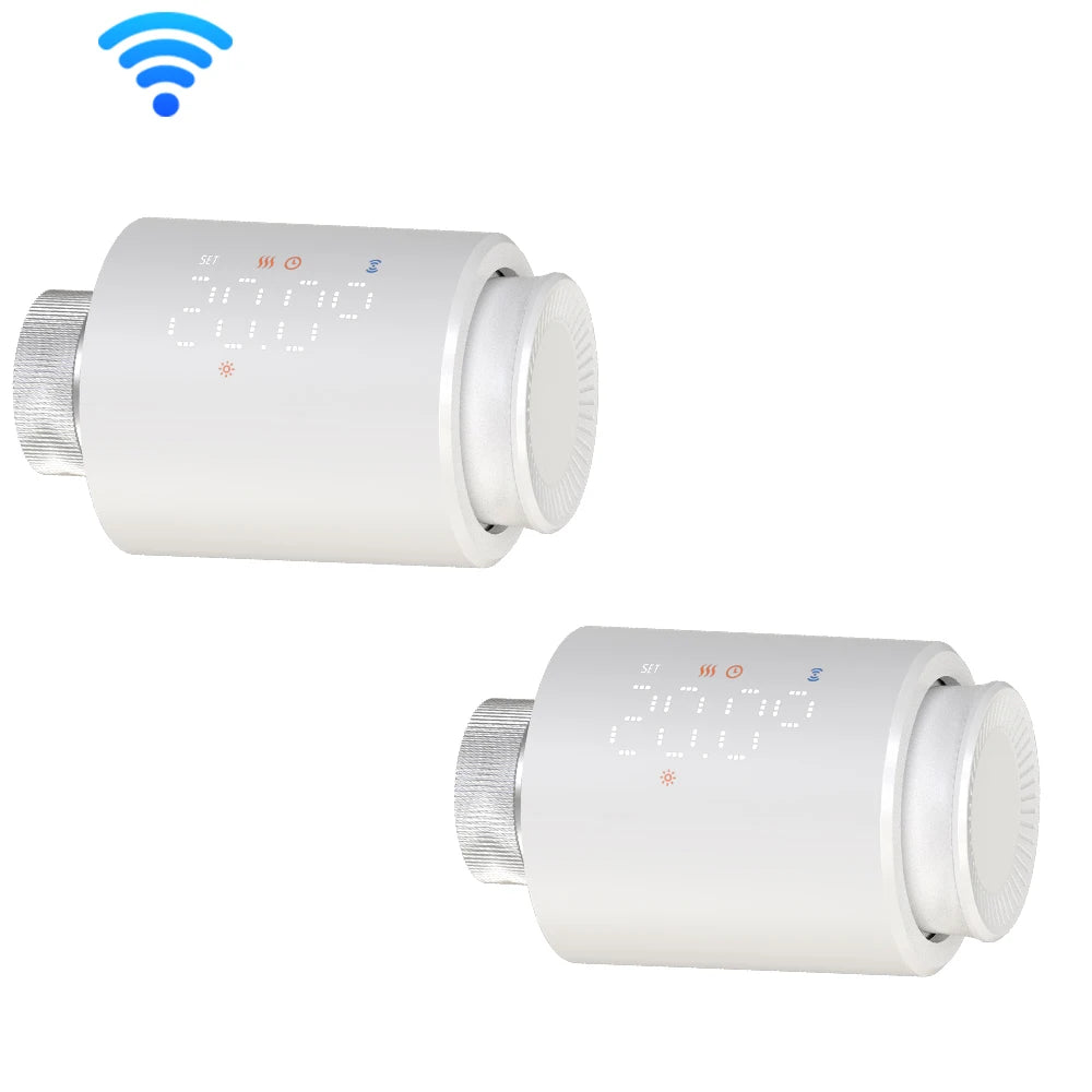 Smart WiFi/ZigBee TRV Thermostat Tuya Radiator Thermostatic Valve Programmable Controller Actuator Alexa Google Voice Control